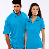 UltraClub&reg; Men's Cool & Dry Jacquard Stripe Polo